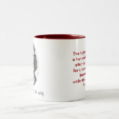 Verständnis - Rot Zweifarbige Tasse (Mittel)