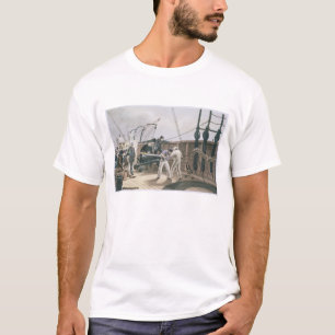 Verstärken des Kabels nach dem ersten Unfall auf T-Shirt