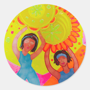 verstärken runder aufkleber