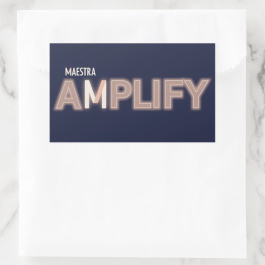 Verstärker Rechteckiger Aufkleber (Tasche)