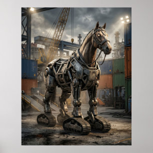 Verstärkter Hengst Lauf Poster