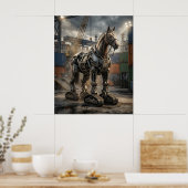Verstärkter Hengst Lauf Poster (Küche)