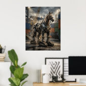 Verstärkter Hengst Lauf Poster (Heimbüro)