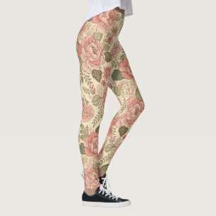 Verstaubte Florale Muse - Verstaubte Rosen-Salbei- Leggings