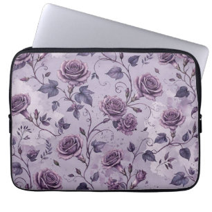 Verstaubte Lavendel-Rosa-Stimmungshübe Blumen Laptopschutzhülle