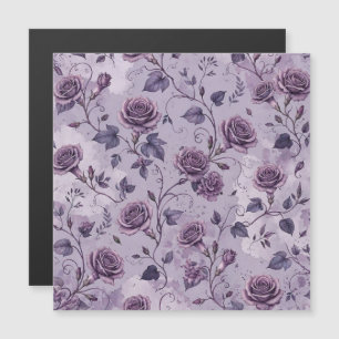 Verstaubte Lavendel-Rosa-Stimmungshübe Blumen Magnetkarte