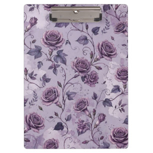 Verstaubte Lavendel-Rosa-Stimmungshüfte Floral Klemmbrett
