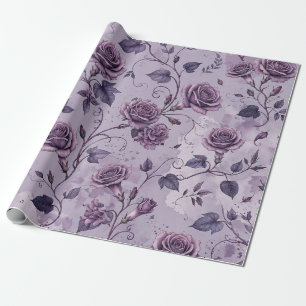Verstaubte Lavendel-Rosa-Träumerische Farbtöne Flo Geschenkpapier