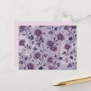 Verstaubte Lavendel-Rosa-Träumerische Farbtöne Flo Postkarte