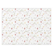 Verstaubte rosa Aquarell-Wildblume Tischdecke (Vorderseite (Horizontal))