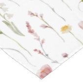 Verstaubte rosa Aquarell-Wildblume Tischdecke (Schrägansicht)