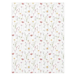 Verstaubte rosa Aquarell-Wildblume Tischdecke