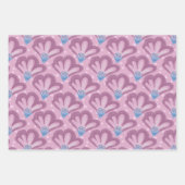 Verstaubte rosa handgemalte Blumen Geschenkpapier Set (Vorderseite 2)