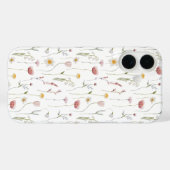 Verstaubte rosa Wasserfarbe Wildblume Case-Mate iPhone Hülle (Rückseite (Horizontal))