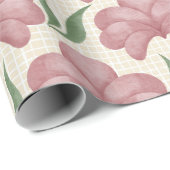 Verstaubte Rose Flora Geschenkpapier (Rolleneckpunkt)
