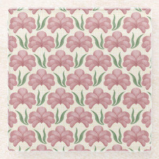 Verstaubte Rose Flora Glasuntersetzer