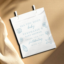 Verstaubtes Blaues Meer Bald Danke Baby Shower Geschenktütchen