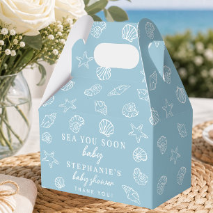 Verstaubtes Blaues Meer Sie Bald Strand Baby Showe Geschenkschachtel