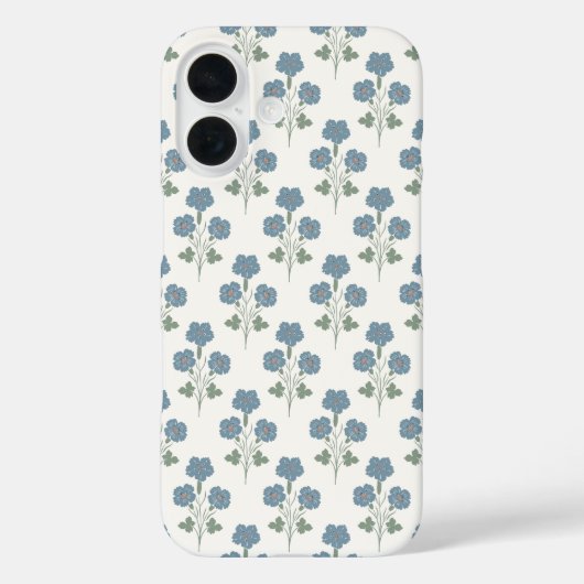 Verstaubtes Denim & Pfirsich-Küstenbotanik Case-Mate iPhone Hülle (Rückseite)