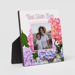 Verstaubtes Rosa Blau Gelb Grün Florales Beste Mut Fotoplatte