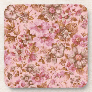 Verstaubtes Rosa-Blumenmuster mit Textur Getränkeuntersetzer