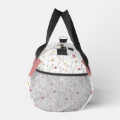 Verstaubtes rosa Wasserfarbe-Wildblumen-Monogramm Duffle Bag (Rechts)