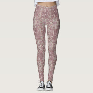 Verstaubtes Rosen-Abstraktes Textilmuster Leggings