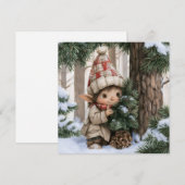 Versteck-Elf Feiertagskarte (Vorne/Hinten)
