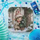 Versteck-Elf Pappteller (Party)