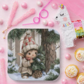 Versteck-Elf Pappteller (Party)