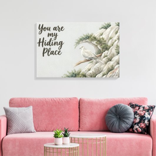 Versteck - Psalm 32:7 Leinwanddruck (Insitu (Wohnzimmer))