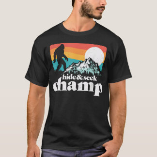 Versteck Such Meister Lustiger Bigfoot T-Shirt