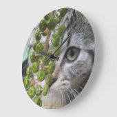 Verstecken der Kitten Wall Clock Große Wanduhr (Winkel)