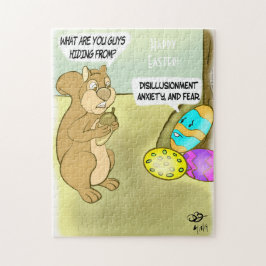 Verstecken des Osterjigsaw-Puzzles Puzzle