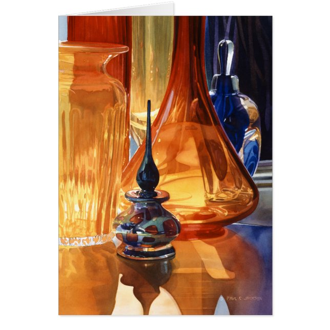 "Verstecken-" Kunst-Glas-Aquarell (Vorne)