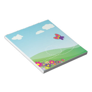 VERSTECKEN MIT SCHALTFLÄCHE UND BLUME NOTIZBLOCK