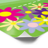 VERSTECKEN MIT SCHALTFLÄCHE UND BLUME POSTER (Ecke)