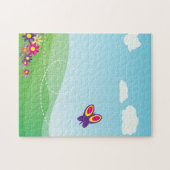 VERSTECKEN MIT SCHALTFLÄCHE UND BLUME PUZZLE (Horizontal)