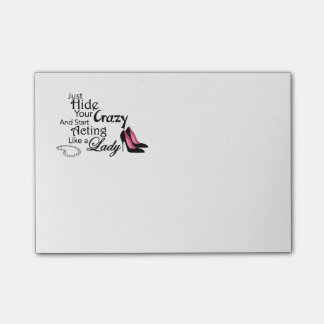 Verstecken Sie Ihre verrückten Post-Itanmerkungen Post-it Klebezettel