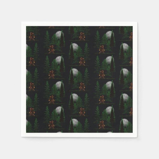 verstecken und nach Bigfoot im Wald suchen Serviette (Vorderseite)