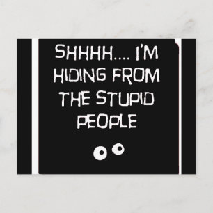 Verstecken von Stupid Postkarte