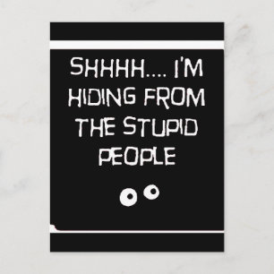 Verstecken von Stupid Postkarte