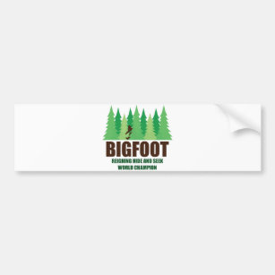 Verstecken-Weltmeister Bigfoots Sasquatch Autoaufkleber