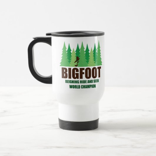 Verstecken-Weltmeister Bigfoots Sasquatch Reisebecher (Links)