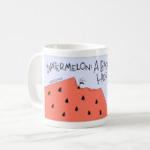 Versteckende Stelle der Wassermelone Kaffeetasse (Vorderseite Links)
