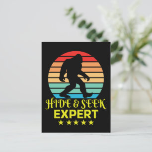 Versteckspiel Experte Bigfoot Lustig Postkarte