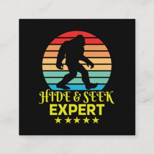 Versteckspiel Experte Bigfoot Lustig Quadratische Visitenkarte