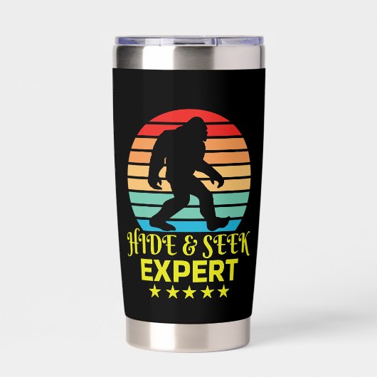 Versteckspiel Experte Bigfoot Lustig Thermobecher (Vorderseite)
