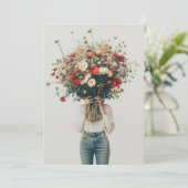Versteckt hinter den Blüten Einladung (Stehend Vorderseite)