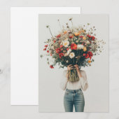 Versteckt hinter den Blüten Einladung (Vorne/Hinten)